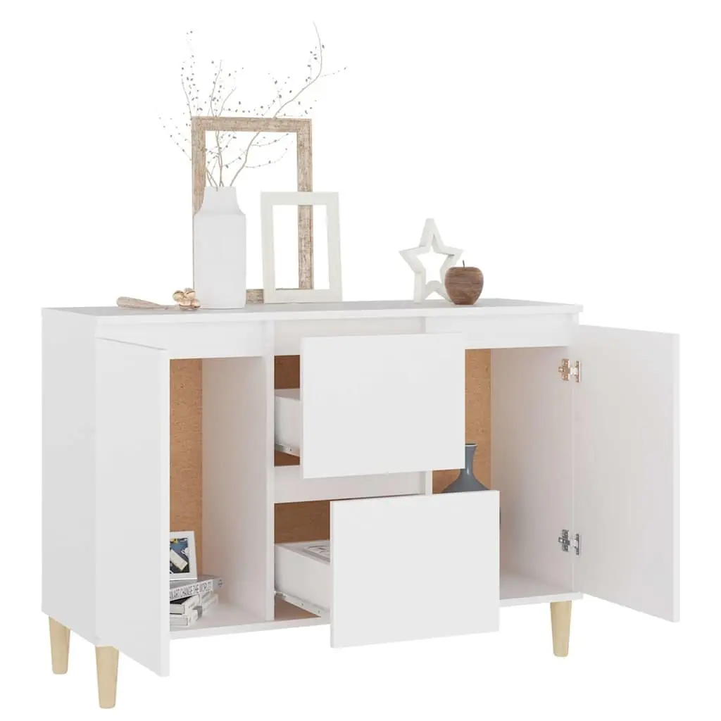 Sideboard Cabinet Engineered Wood 101cm x 35cm x 70cm White