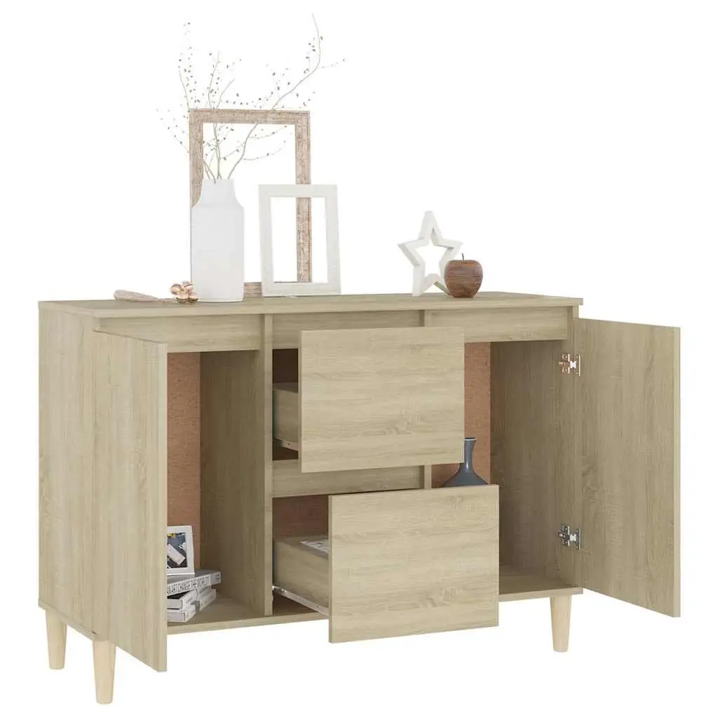 Brown Engineered Wood Sideboard Cabinet