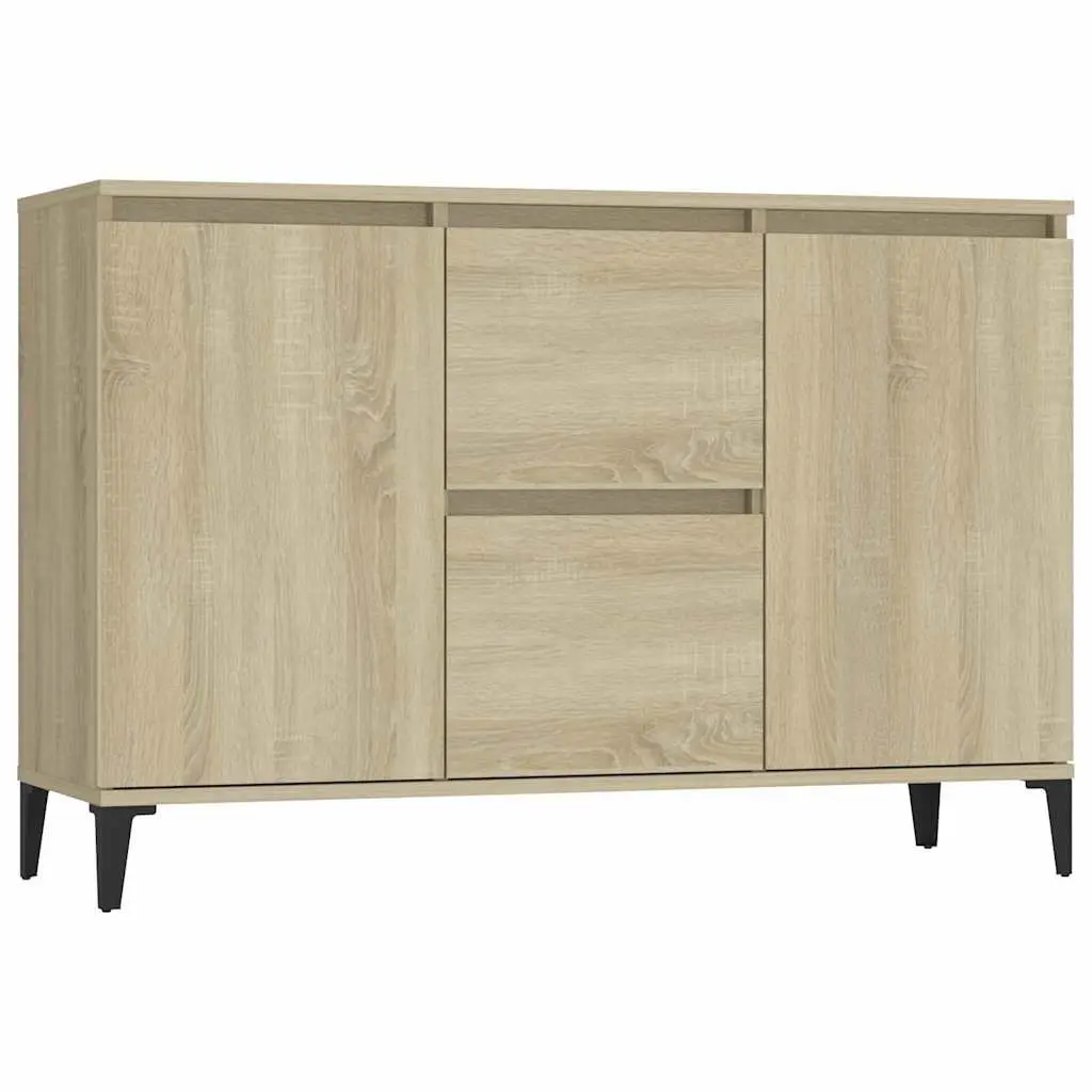 Brown Sideboard with Drawers and Doors