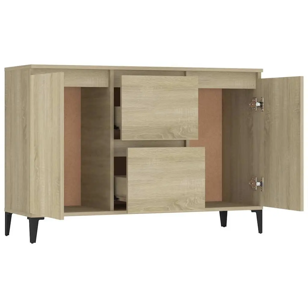 Brown Sideboard with Drawers and Doors