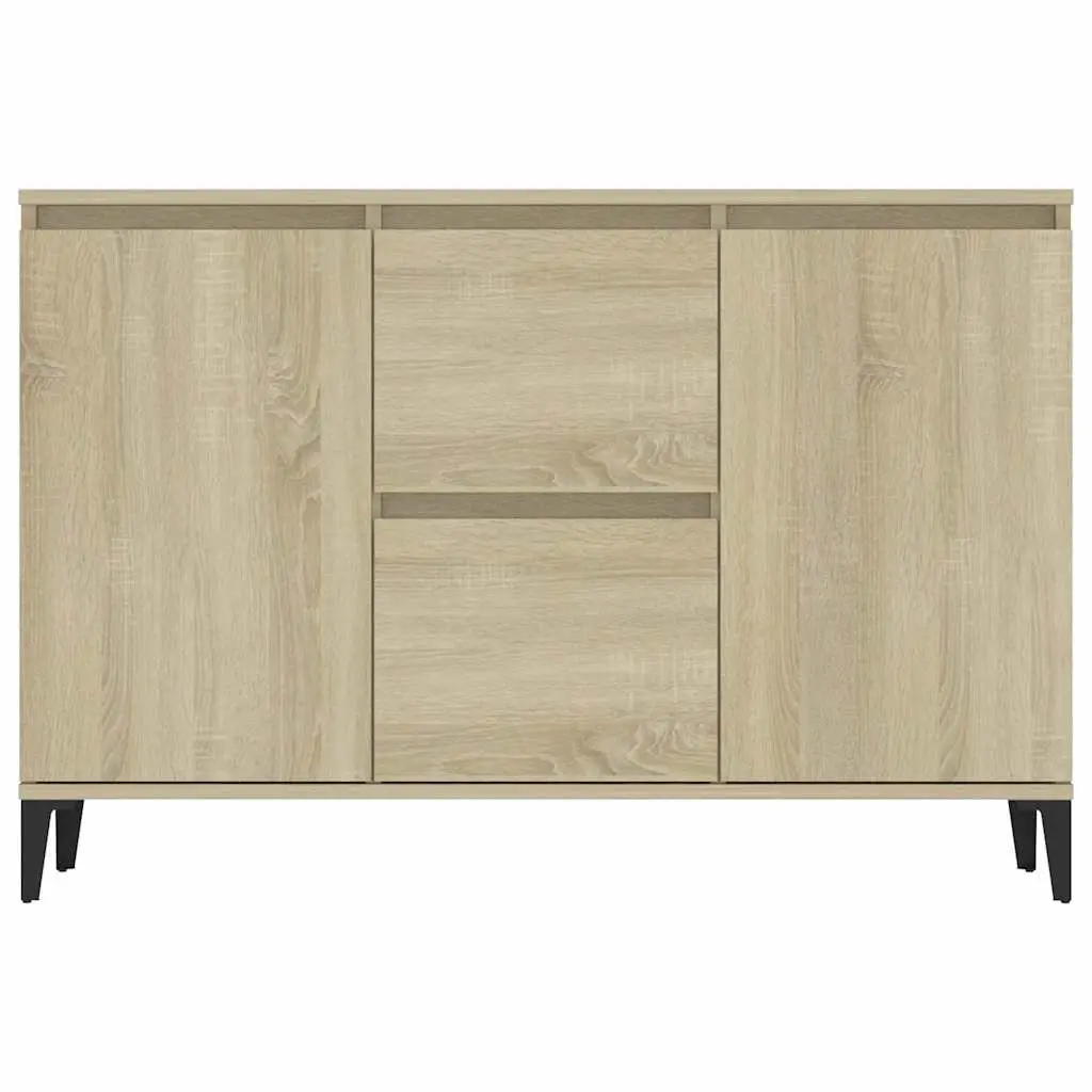 Brown Sideboard with Drawers and Doors