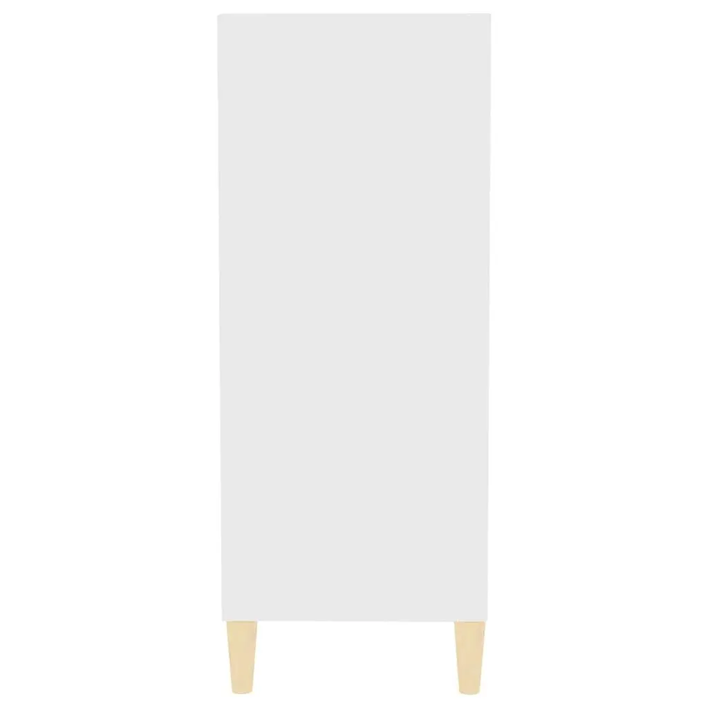 White Sideboard Storage Cabinet with 4 Shelves