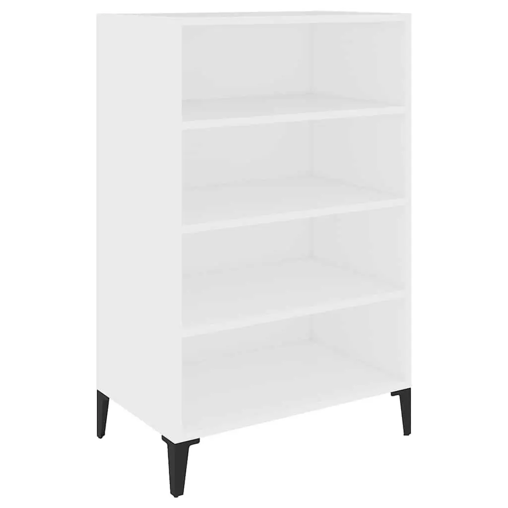 White Sideboard Cabinet with 4 Shelves