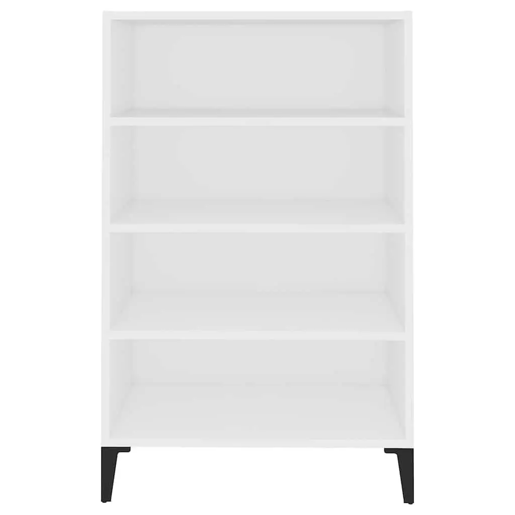 White Sideboard Cabinet with 4 Shelves