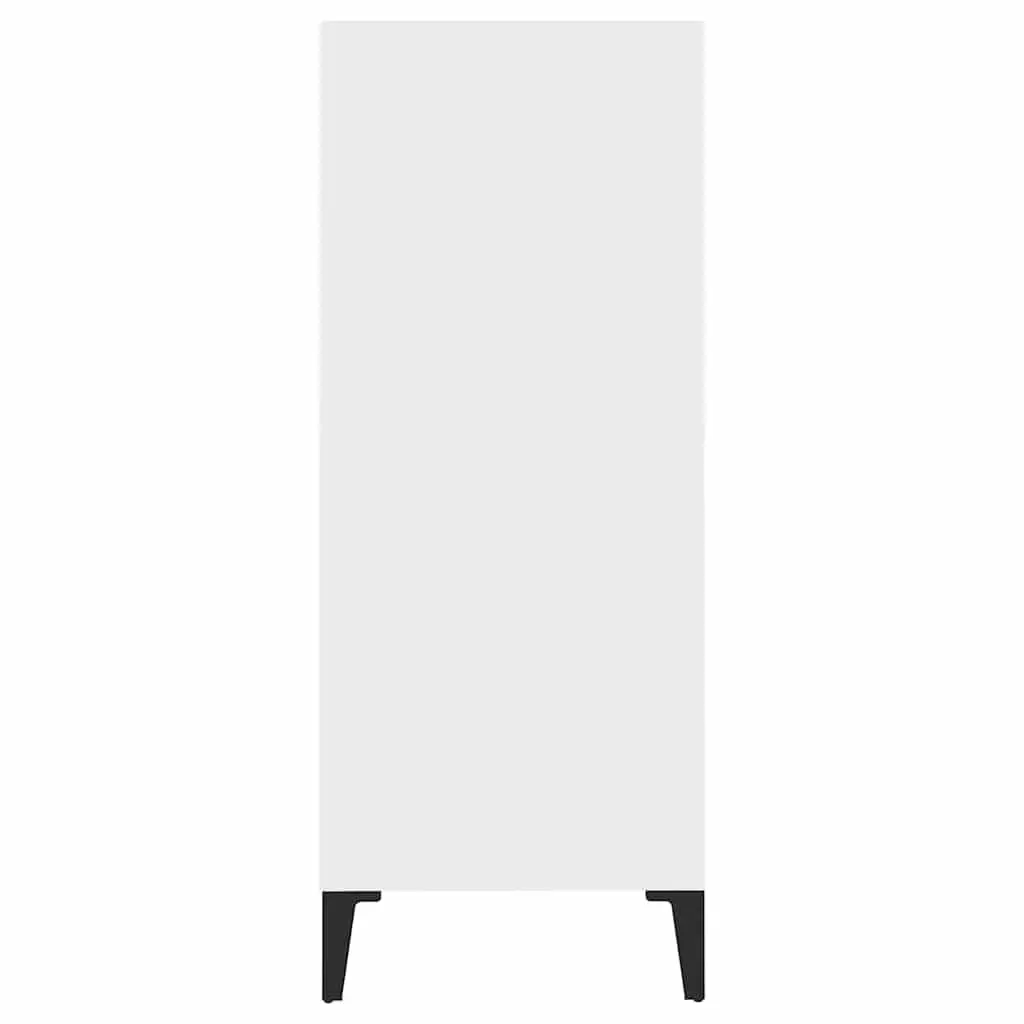 White Sideboard Cabinet with 4 Shelves