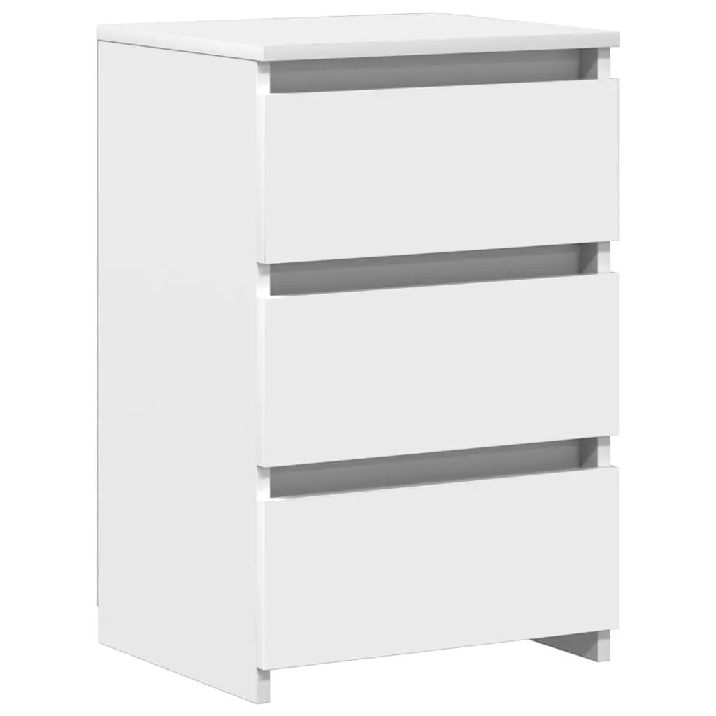 Bedside Tables 2 pcs White Bed Cabinets Nightstands Bedroom Storage
