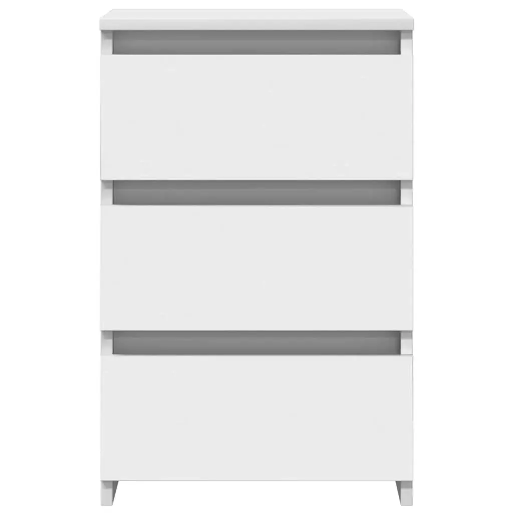 Bedside Tables 2 pcs White Bed Cabinets Nightstands Bedroom Storage