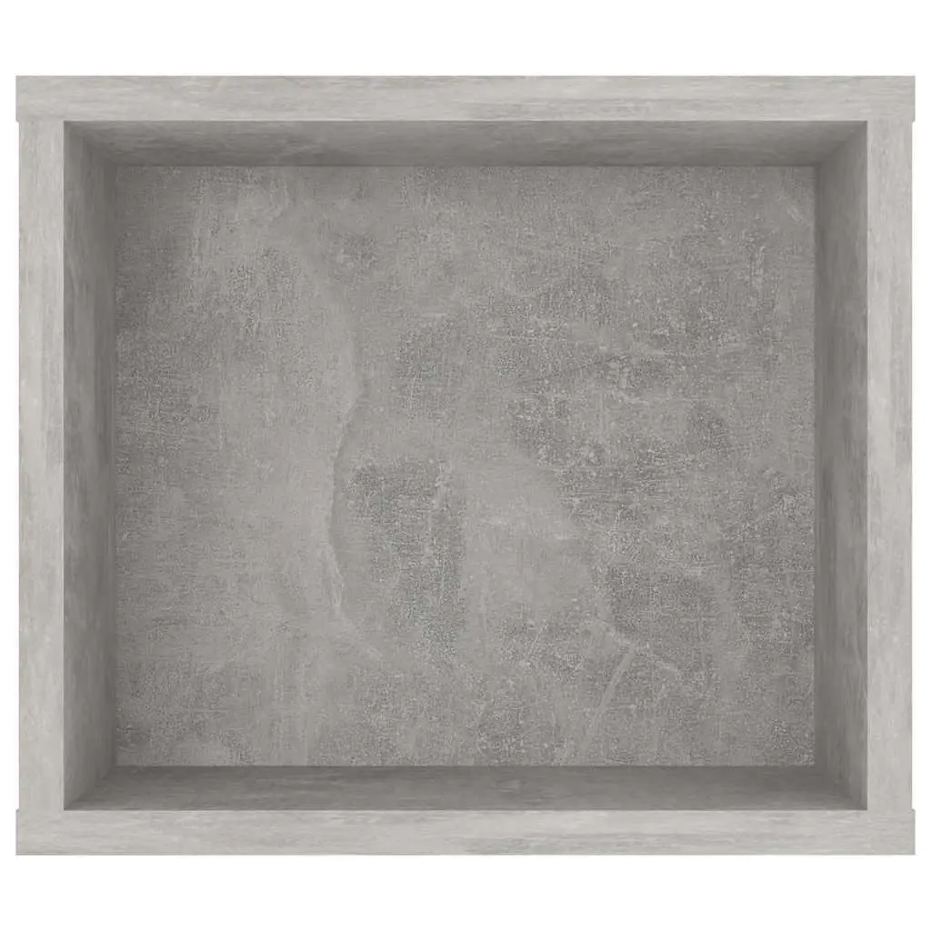 Grey Wall-Mounted TV Cabinet with Open Storage
