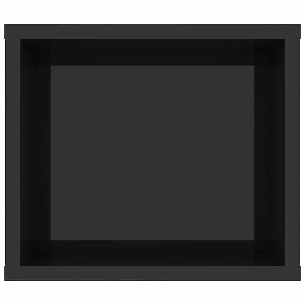 High Gloss Black Wall-Mounted TV Cabinet for Living Rooms