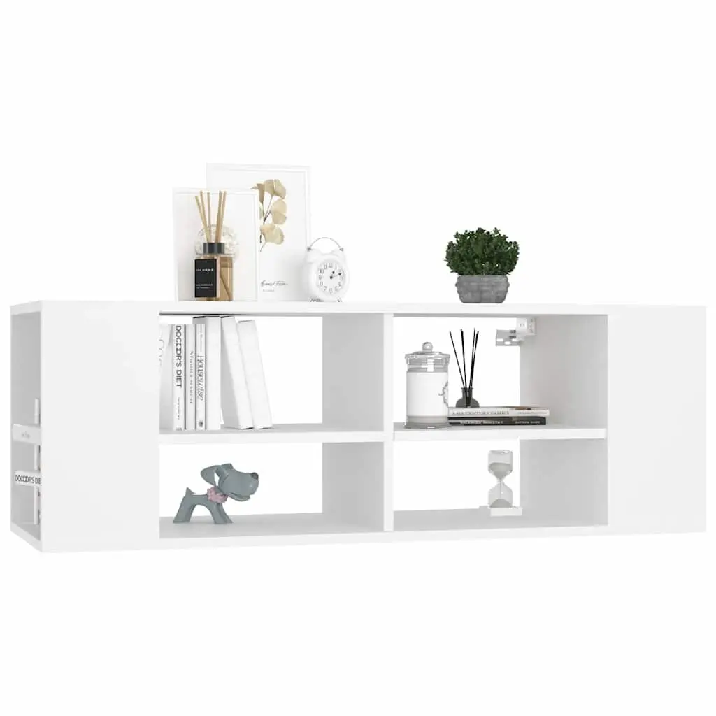 Wall-Mounted TV Cabinet with Adjustable Shelves