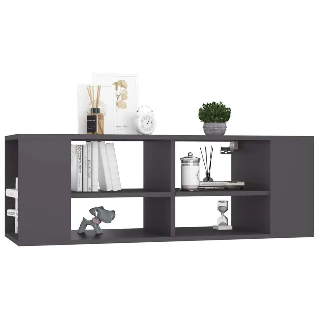 Wall-Mounted TV Cabinet with Adjustable Shelves