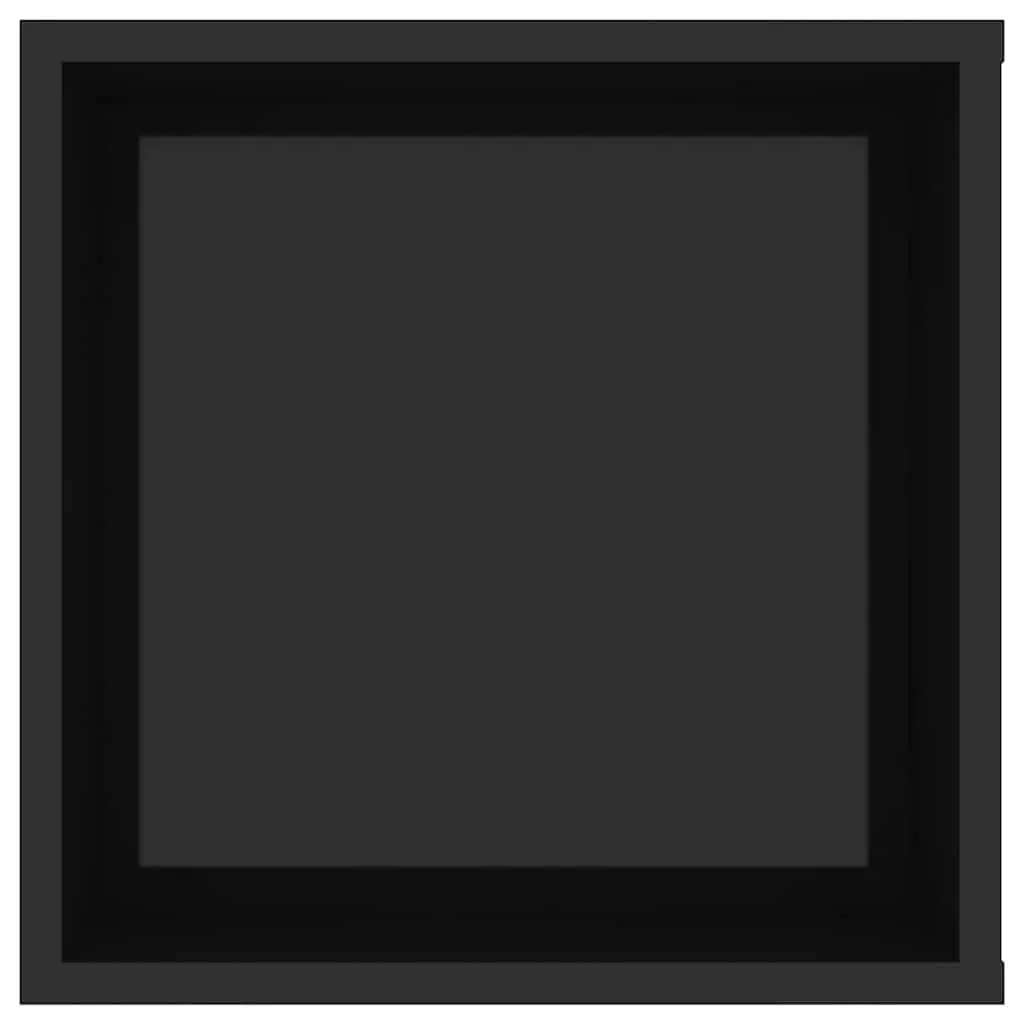 High Gloss Black Wall-Mounted TV Cabinet Storage Unit