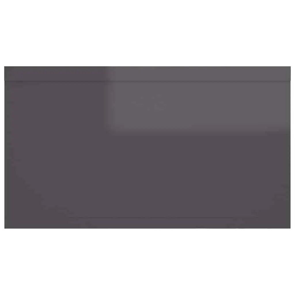 Grey High Gloss Wall Shelf with 3 Compartments