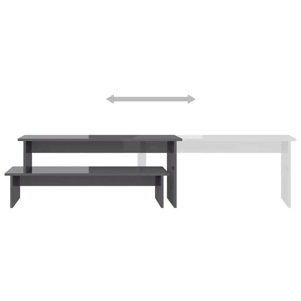 Industrial Style Grey Engineered Wood TV Cabinet