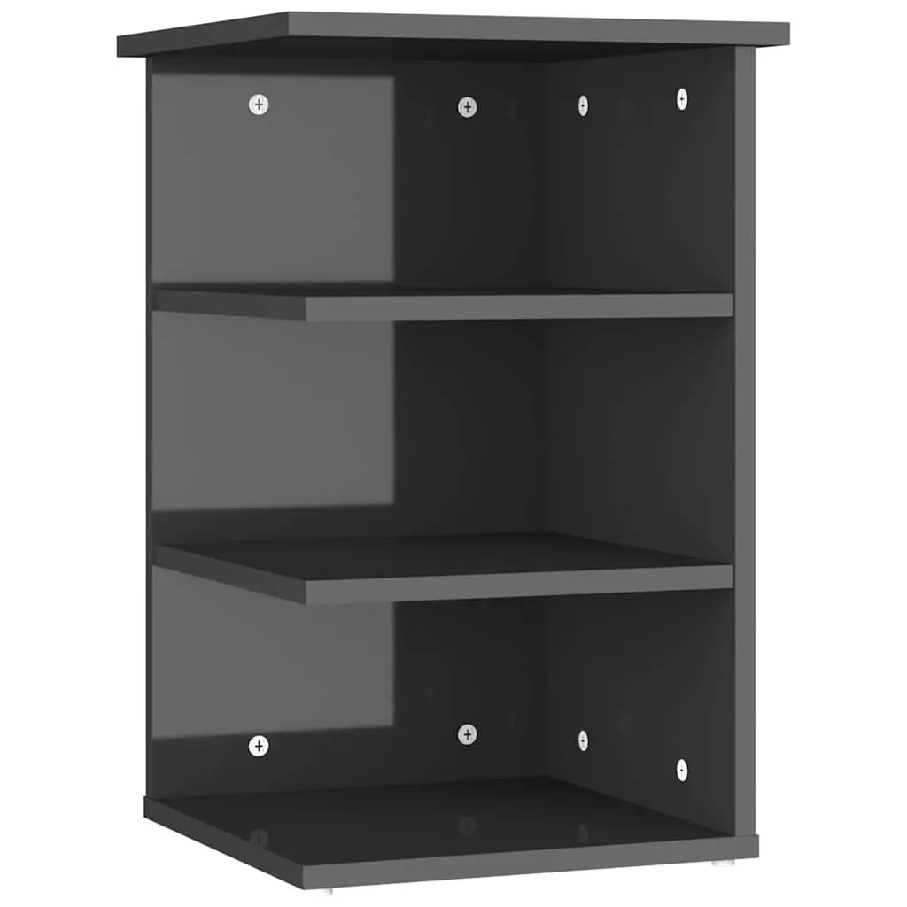 Grey Side Cabinet with Shelves
