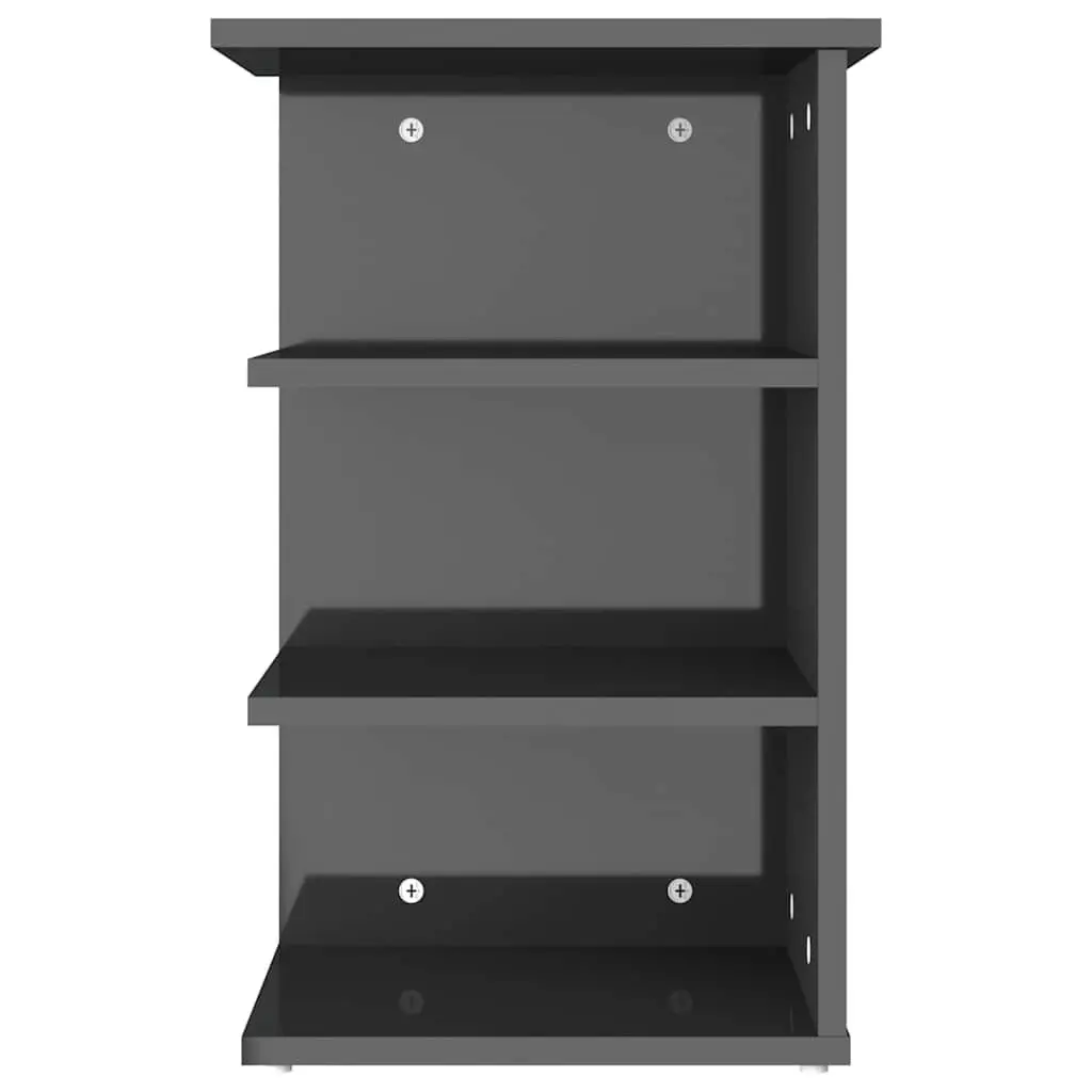 Grey Side Cabinet with Shelves