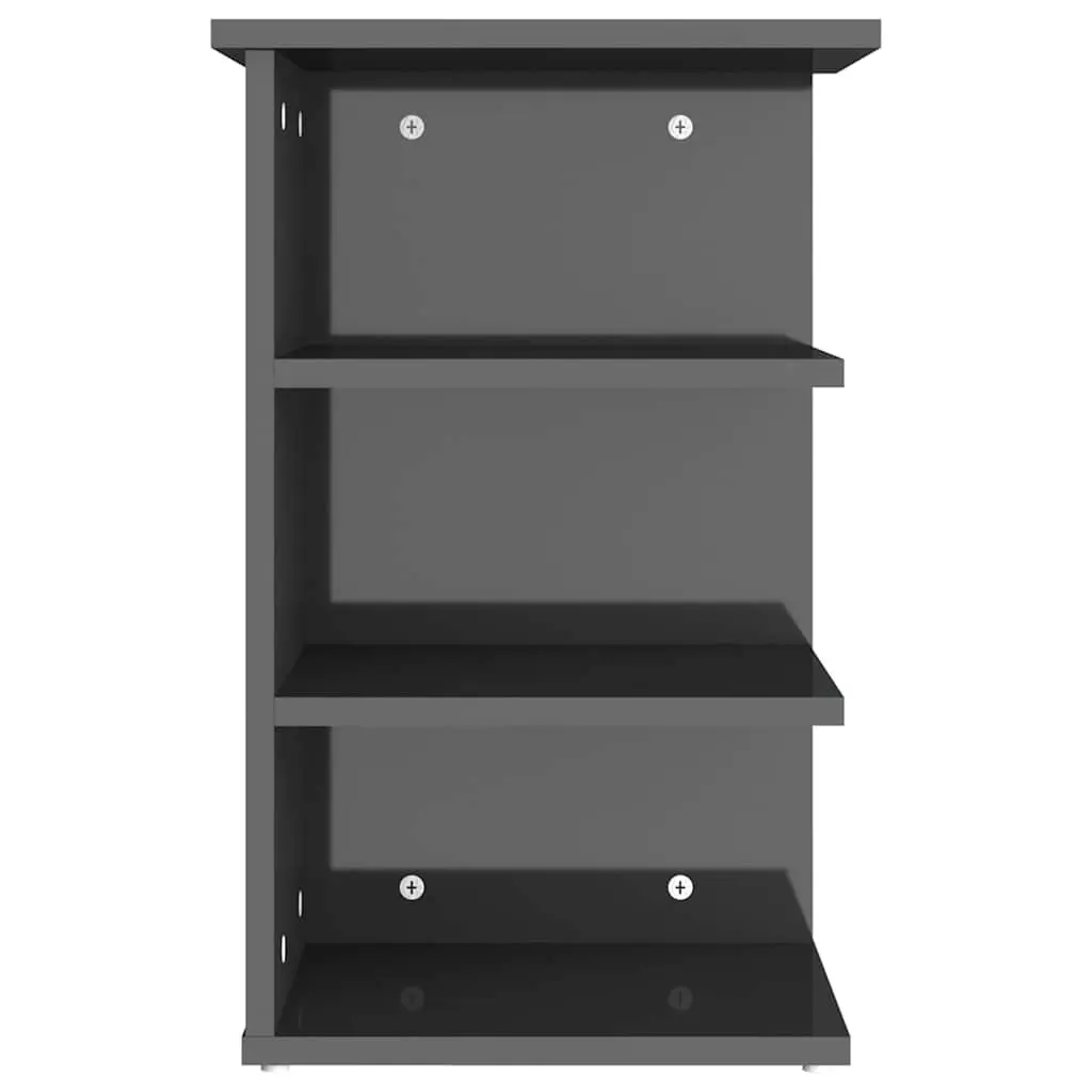 Grey Side Cabinet with Shelves