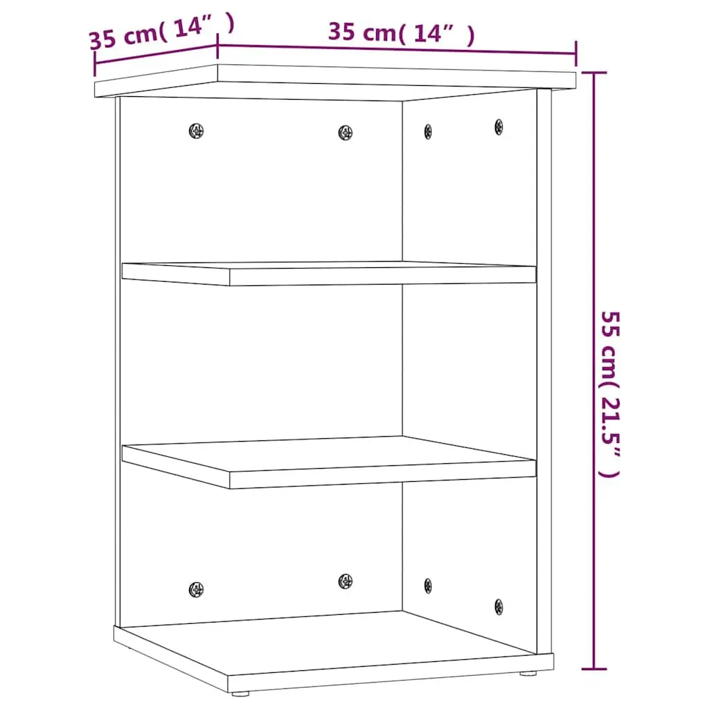 Grey Side Cabinet with Shelves