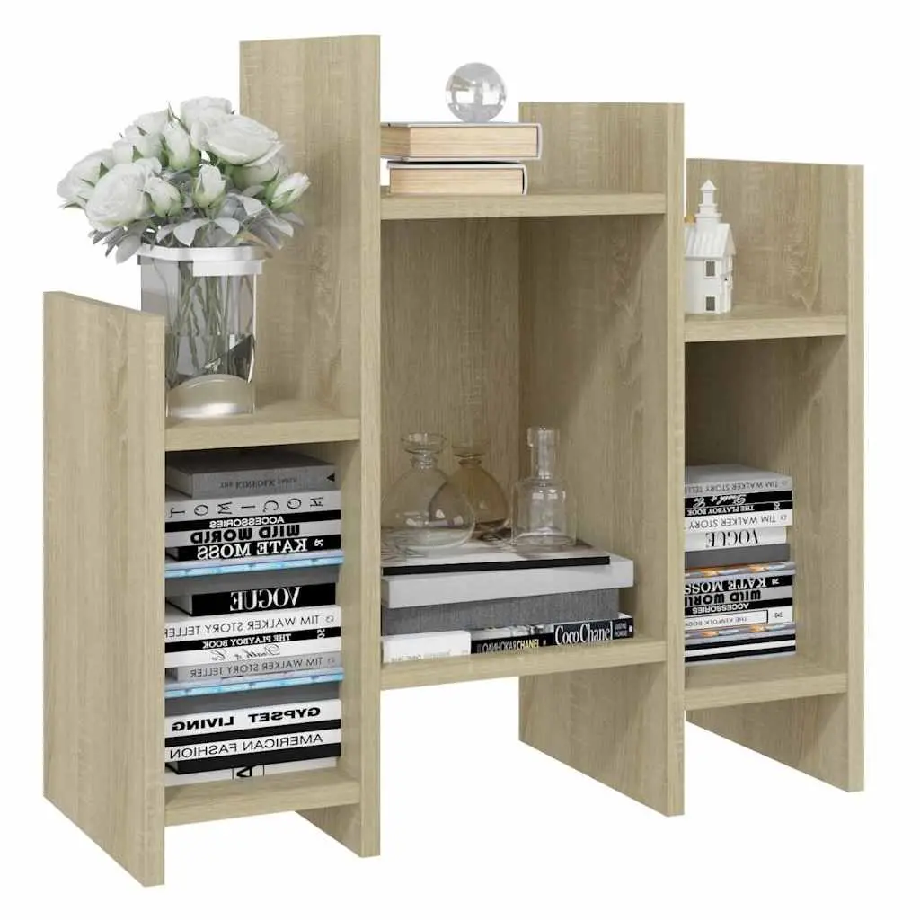 Brown Storage Buffet Side Cabinet with 6 Shelves