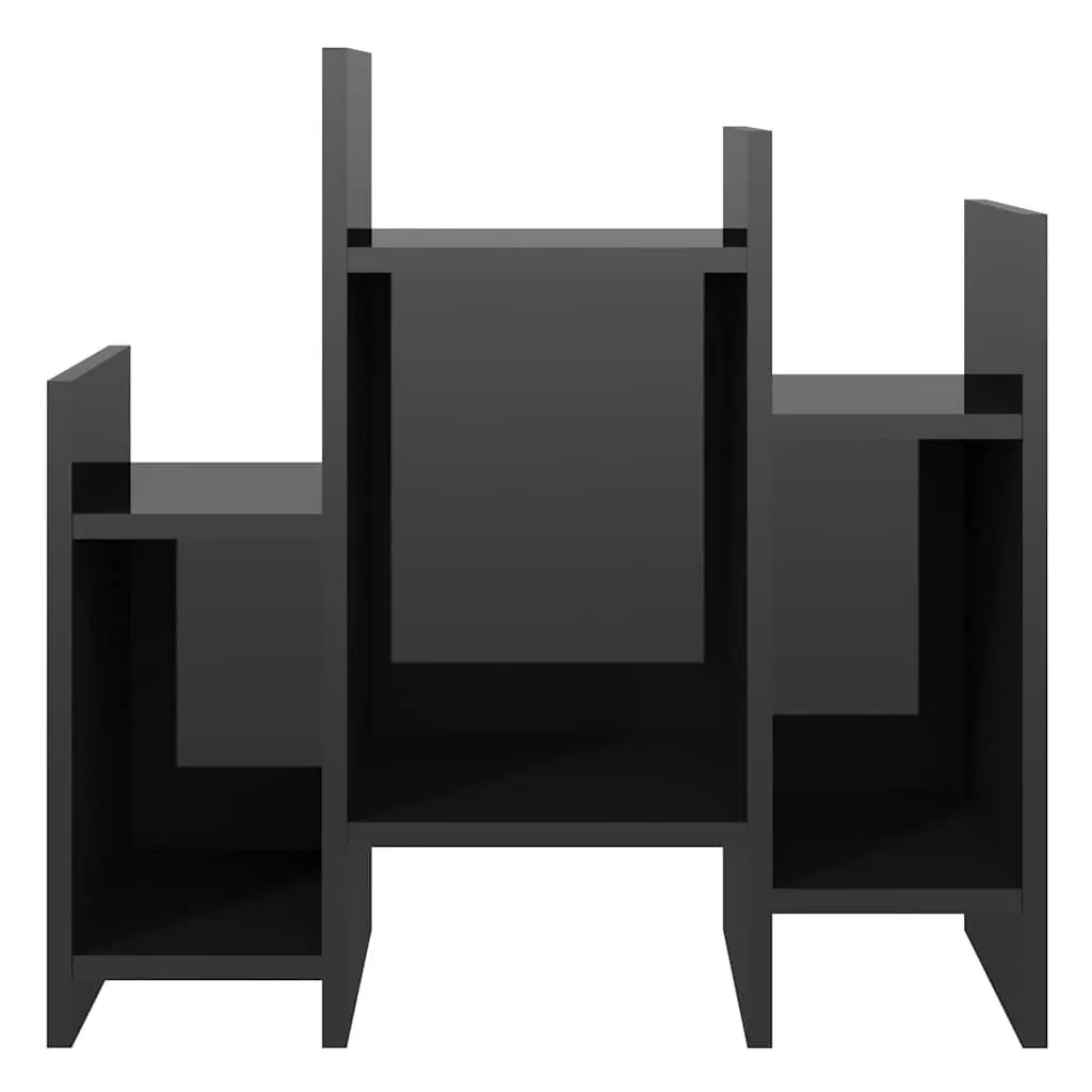 Side Cabinet High Gloss Black Storage Shelving Unit Furniture Sofa Table