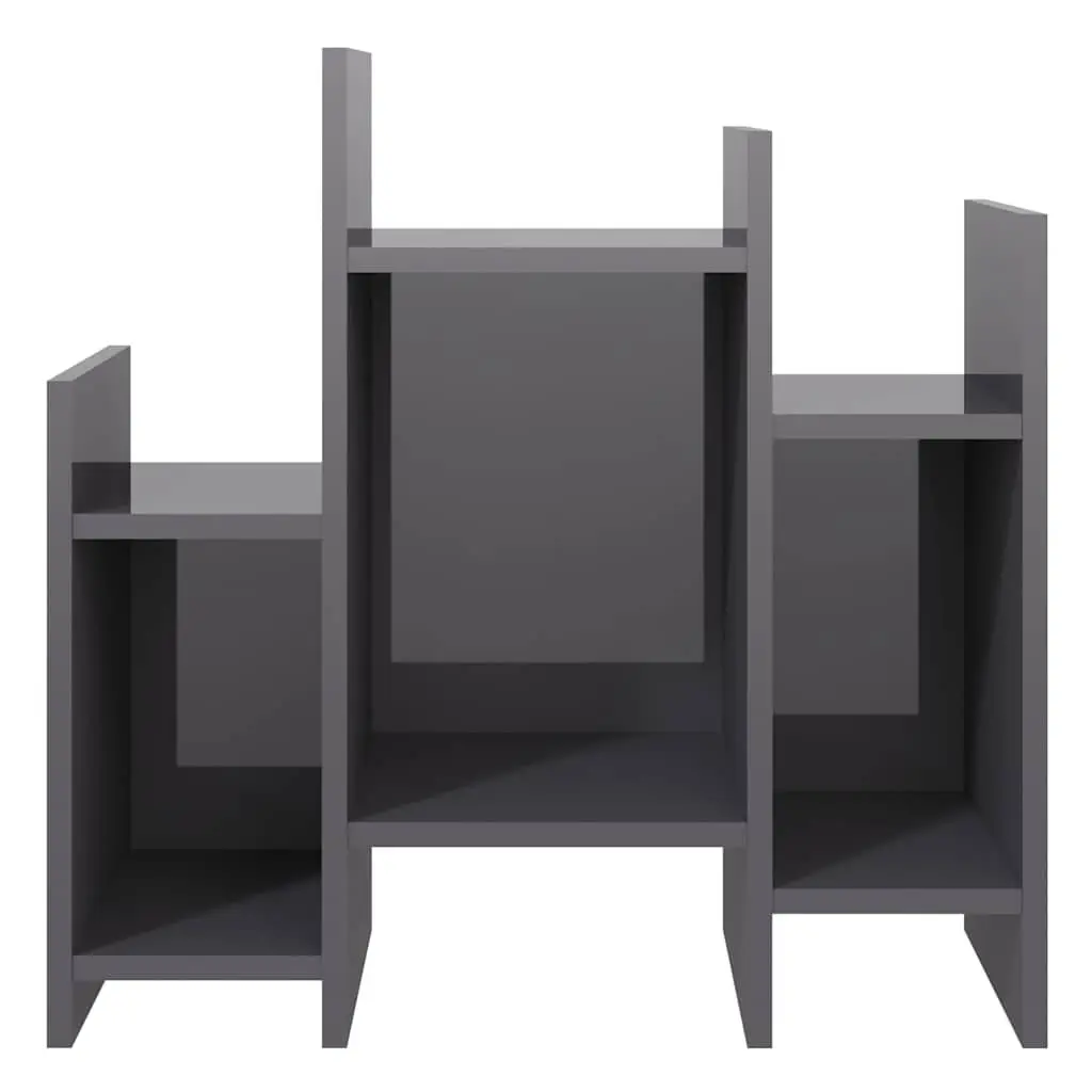 Grey Side Cabinet with 6 Shelves for Storage