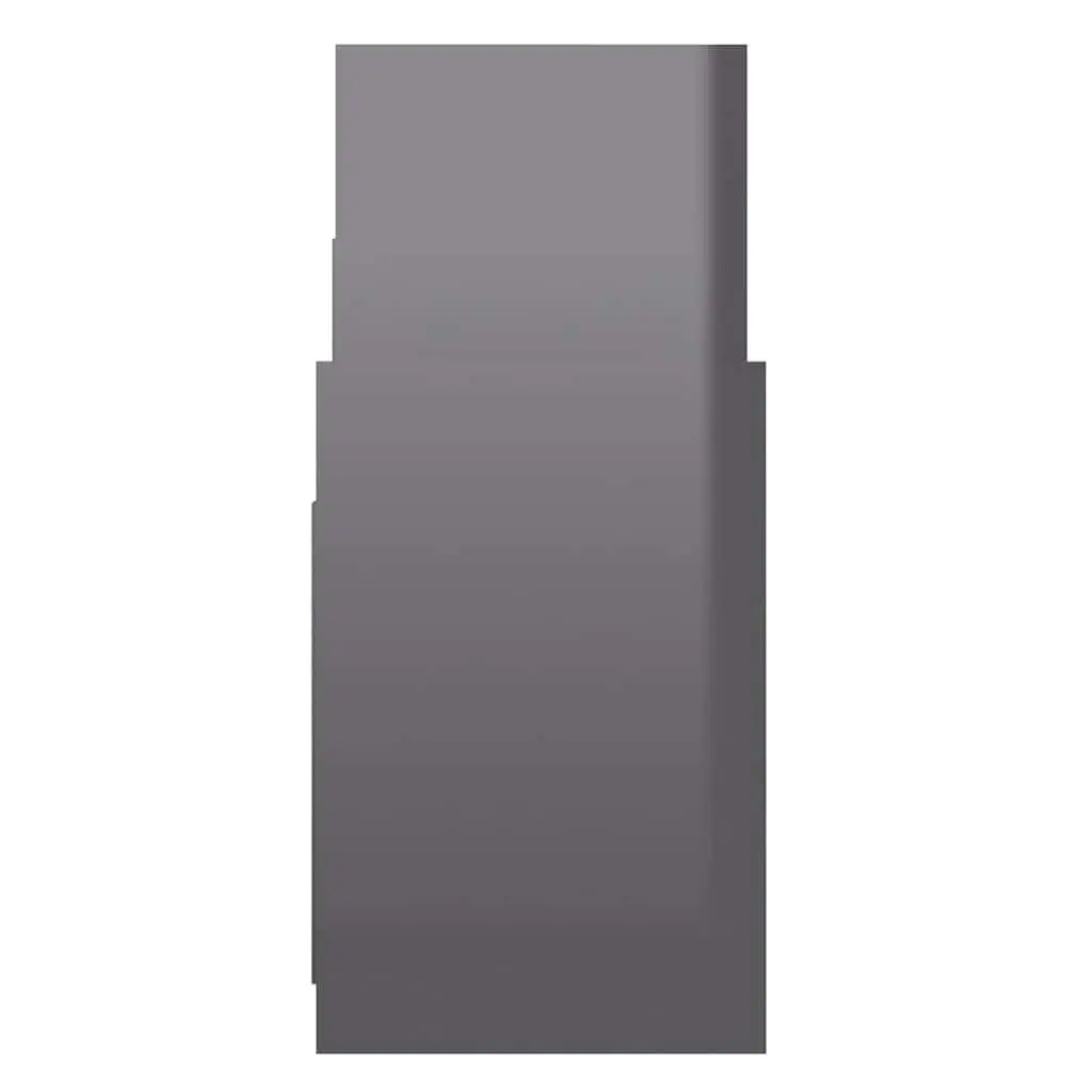 Grey Side Cabinet with 6 Shelves for Storage
