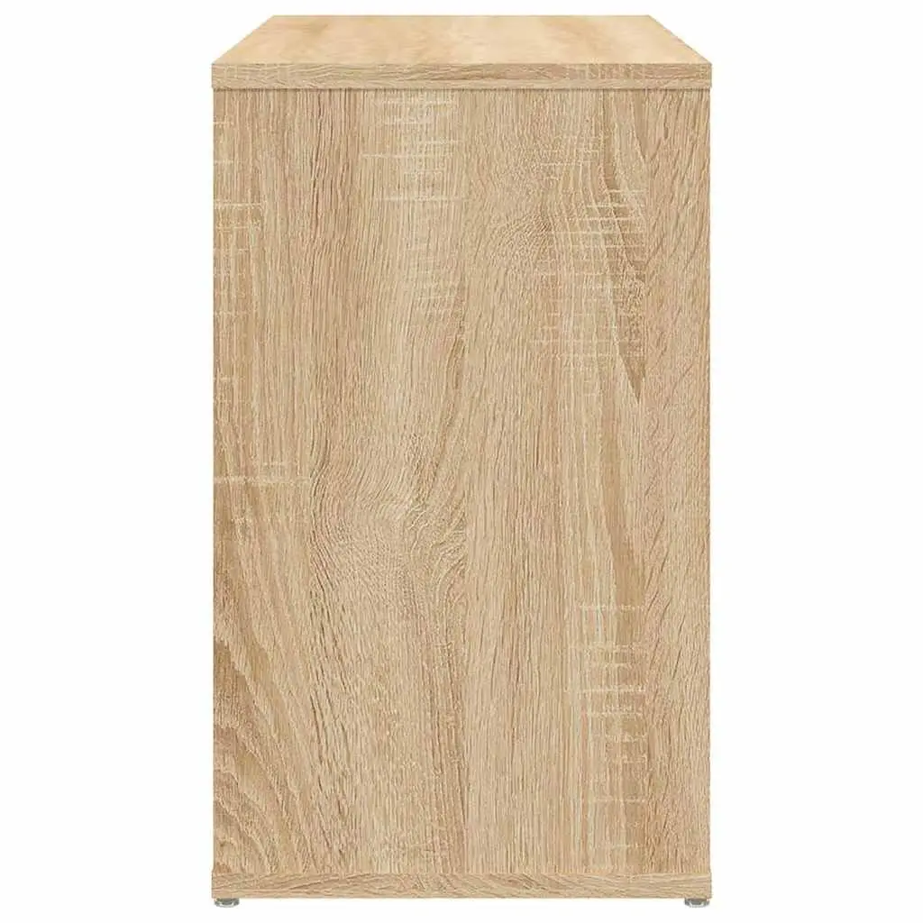 Side Cabinet Engineered Wood 60 x 30 x 50 cm Brown 2 Shelf Storage Organizer