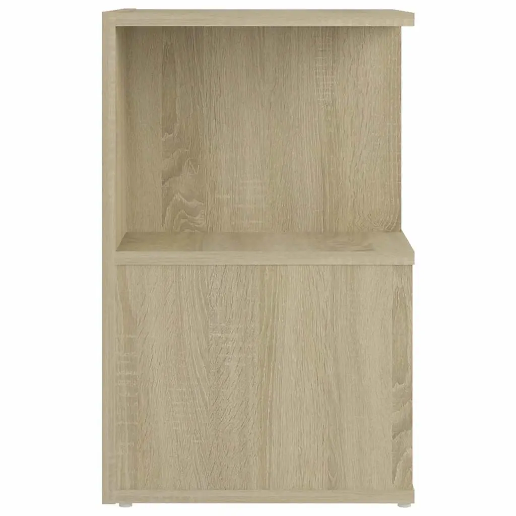 2-Piece Bedside Cabinet Set in Brown Engineered Wood