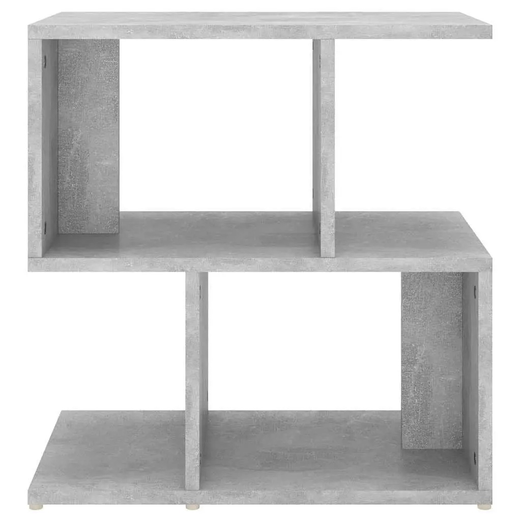 Grey Bedside Cabinet with Open Compartments