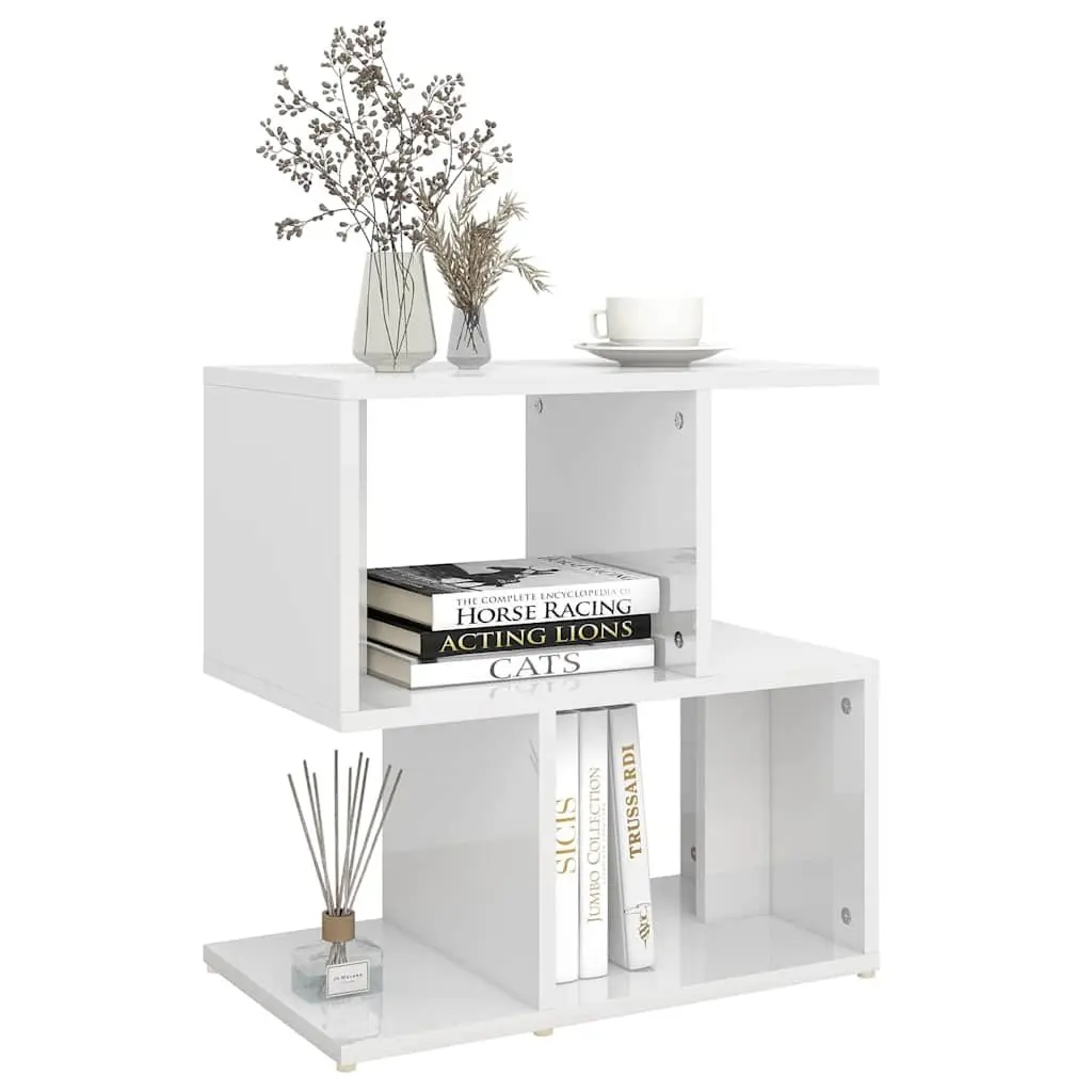 White High Gloss Bedside Cabinet Set of 2