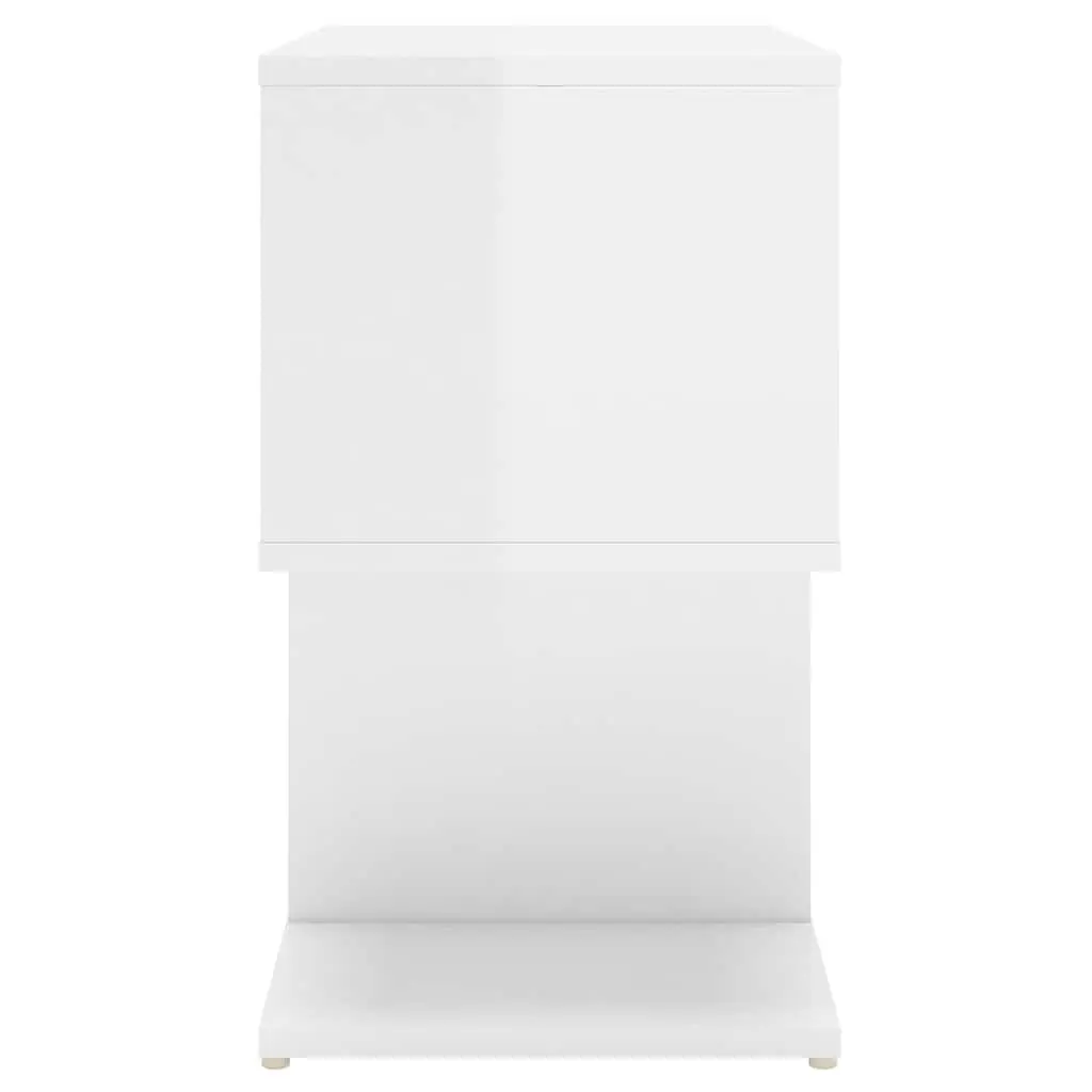 White High Gloss Bedside Cabinet Set of 2