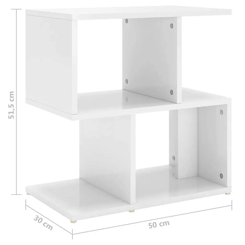 White High Gloss Bedside Cabinet Set of 2