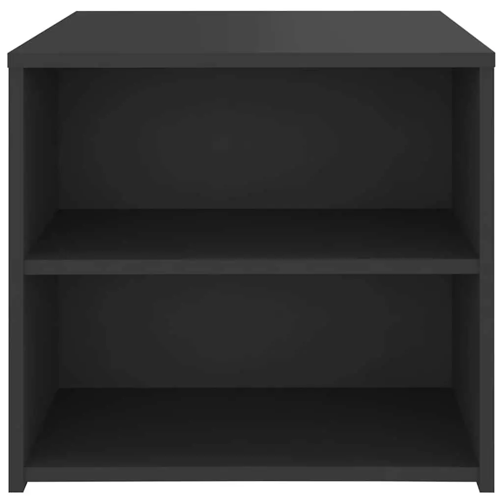 Side Table Grey 50x50x45 cm End Table 3 Shelf Storage Cabinet Accent Furniture