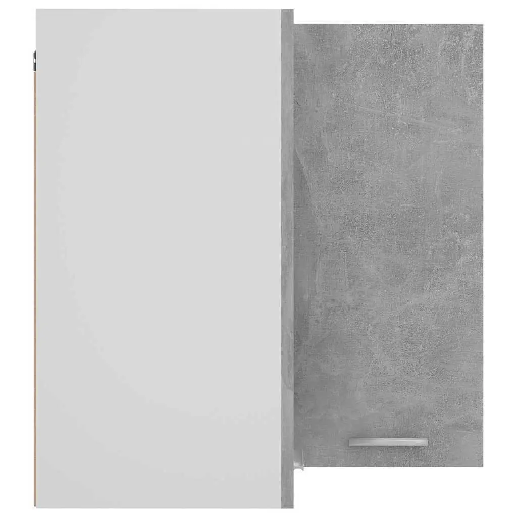 Grey Wall-Mounted Corner Kitchen Cabinet