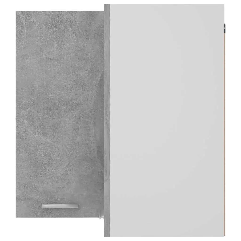 Grey Wall-Mounted Corner Kitchen Cabinet