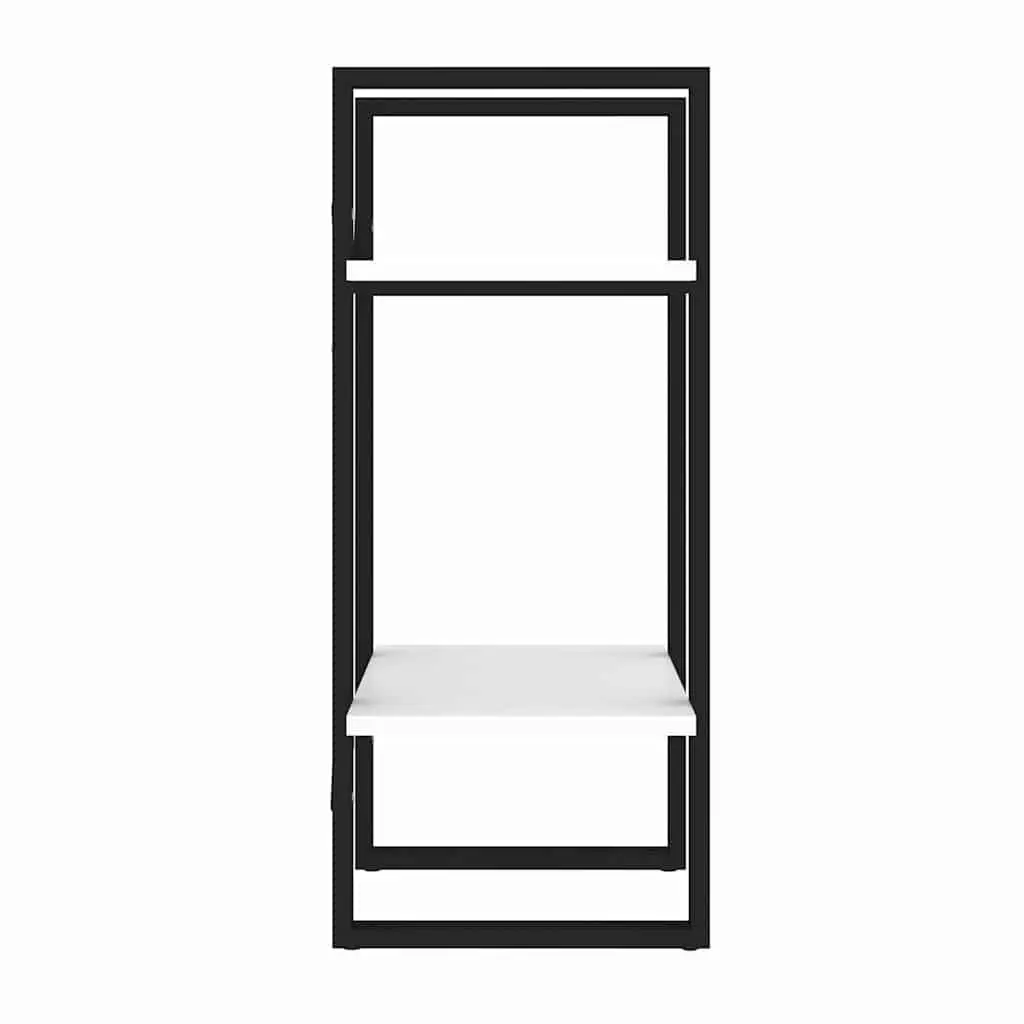 2-Tier Book Cabinet Engineered Wood 40x30x70 cm White