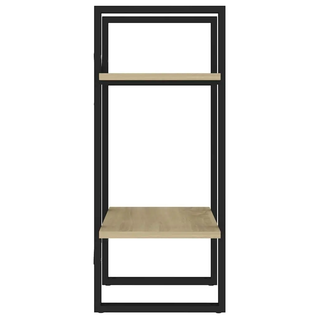 2-Tier Book Cabinet Engineered Wood 40x30x70cm Brown