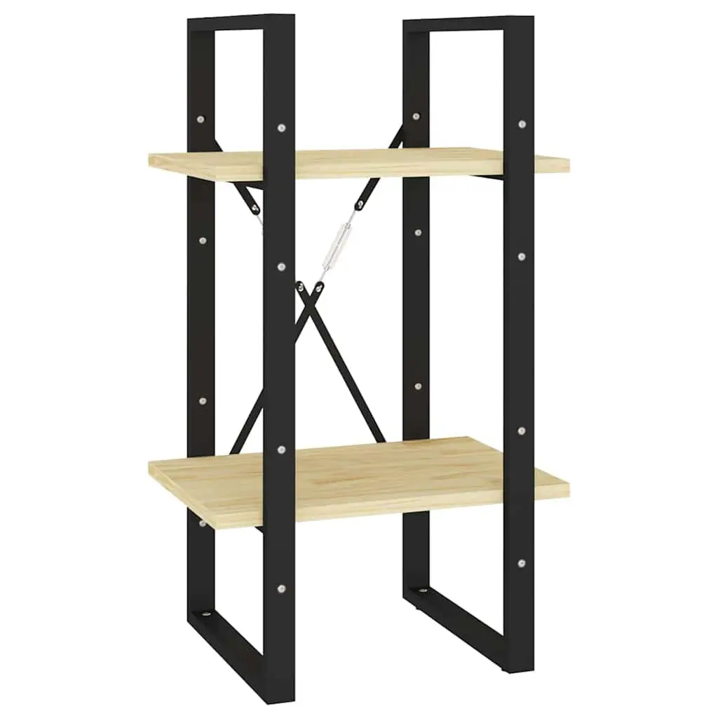 2-Tier Book Cabinet Storage Shelving Unit Brown Standing Bookcase Display Shelf