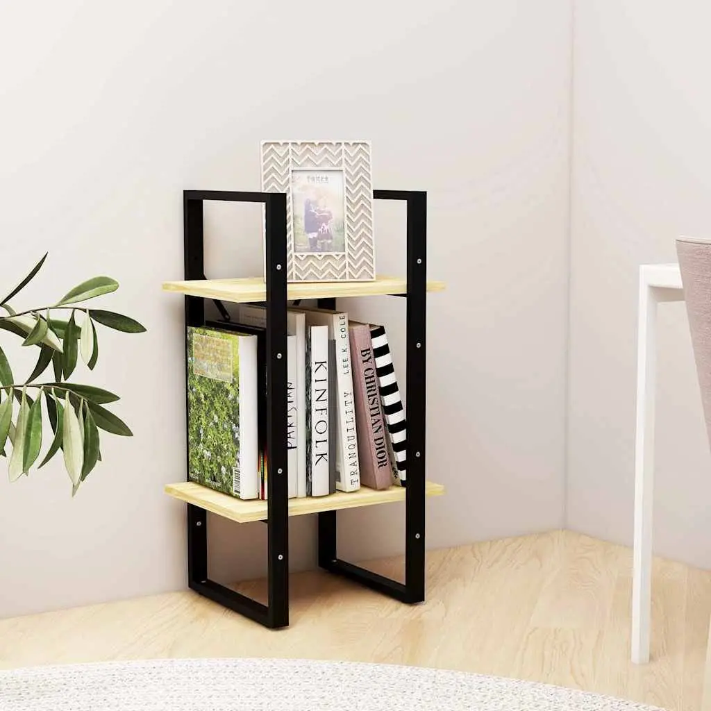 2-Tier Book Cabinet Storage Shelving Unit Brown Standing Bookcase Display Shelf