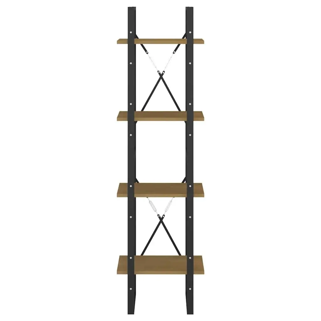 4-Tier Book Cabinet in Brown for Storage