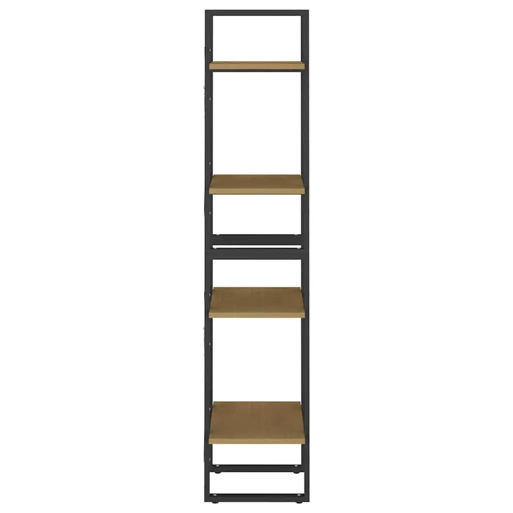 4-Tier Book Cabinet in Brown for Storage