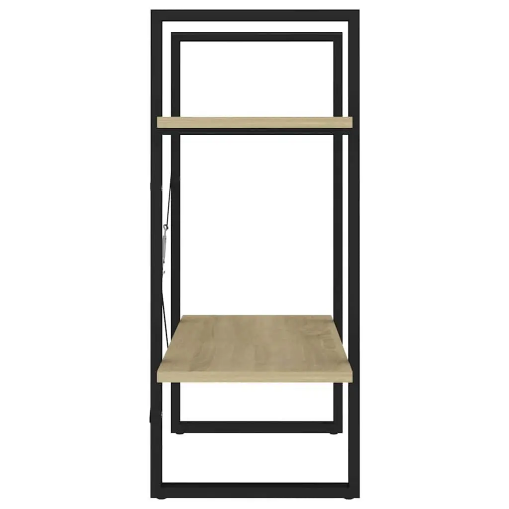 2-Tier Book Cabinet Engineered Wood 60 x 30 x 70 cm Brown
