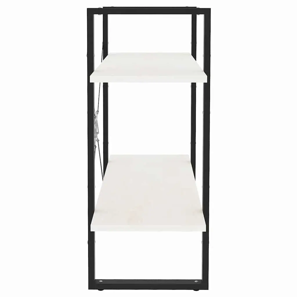 2-Tier Book Cabinet in White for Display