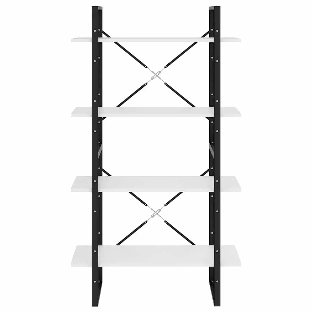 4-Tier Engineered Wood Book Cabinet 80x30x140cm White