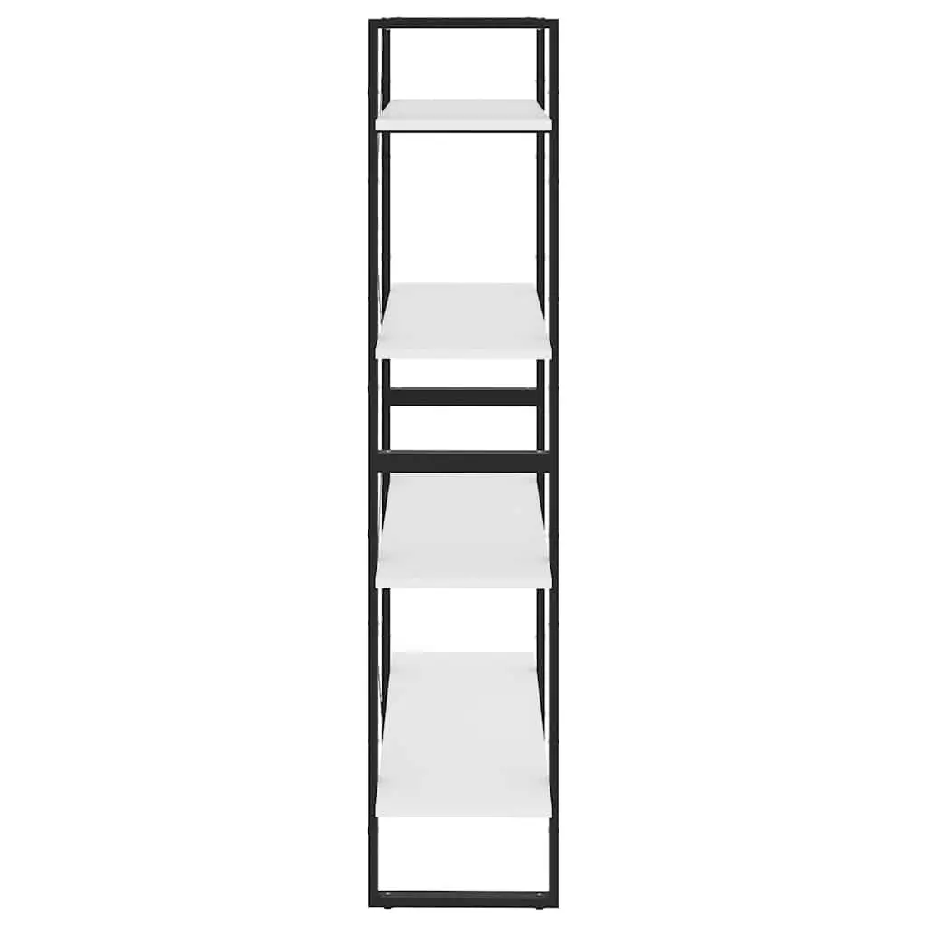 4-Tier Engineered Wood Book Cabinet 80x30x140cm White