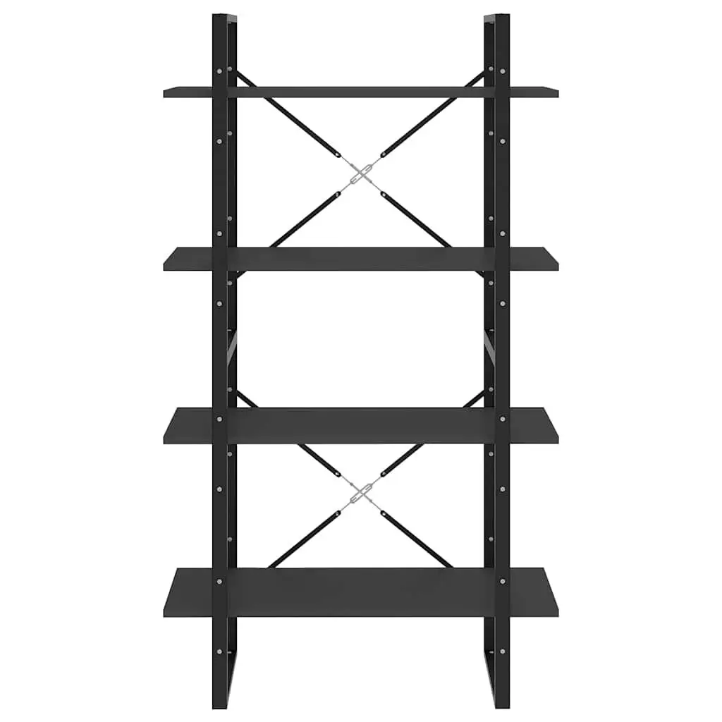 4-Tier Book Cabinet Grey Shelving Storage Unit Standing Bookcase Display Shelf