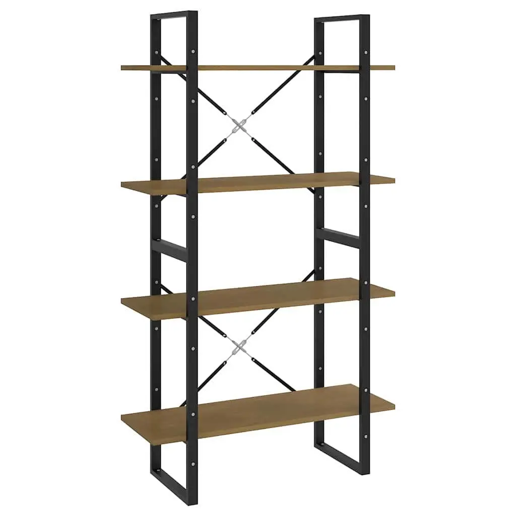4-Tier Book Cabinet 80x30x140cm Solid Pine Wood Bookshelf Storage Display Stand