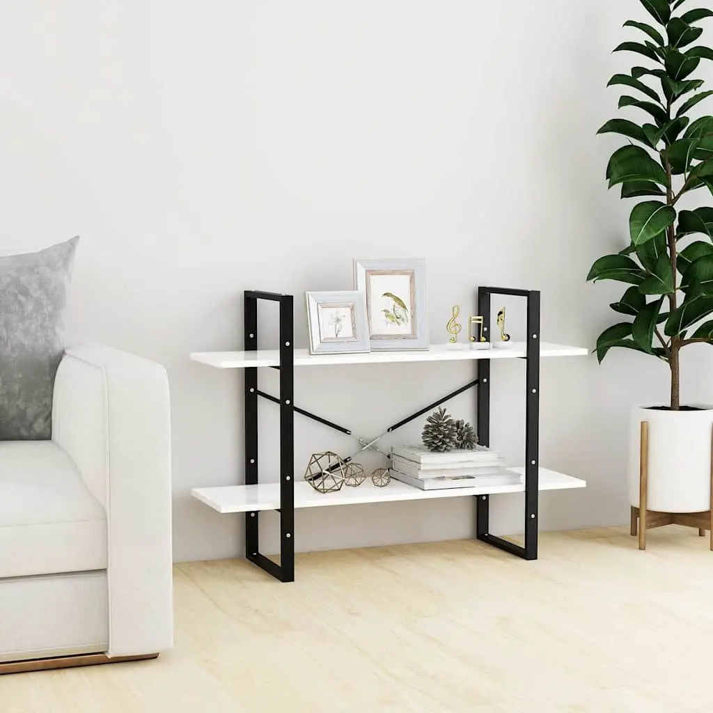 2-Tier Book Cabinet in White