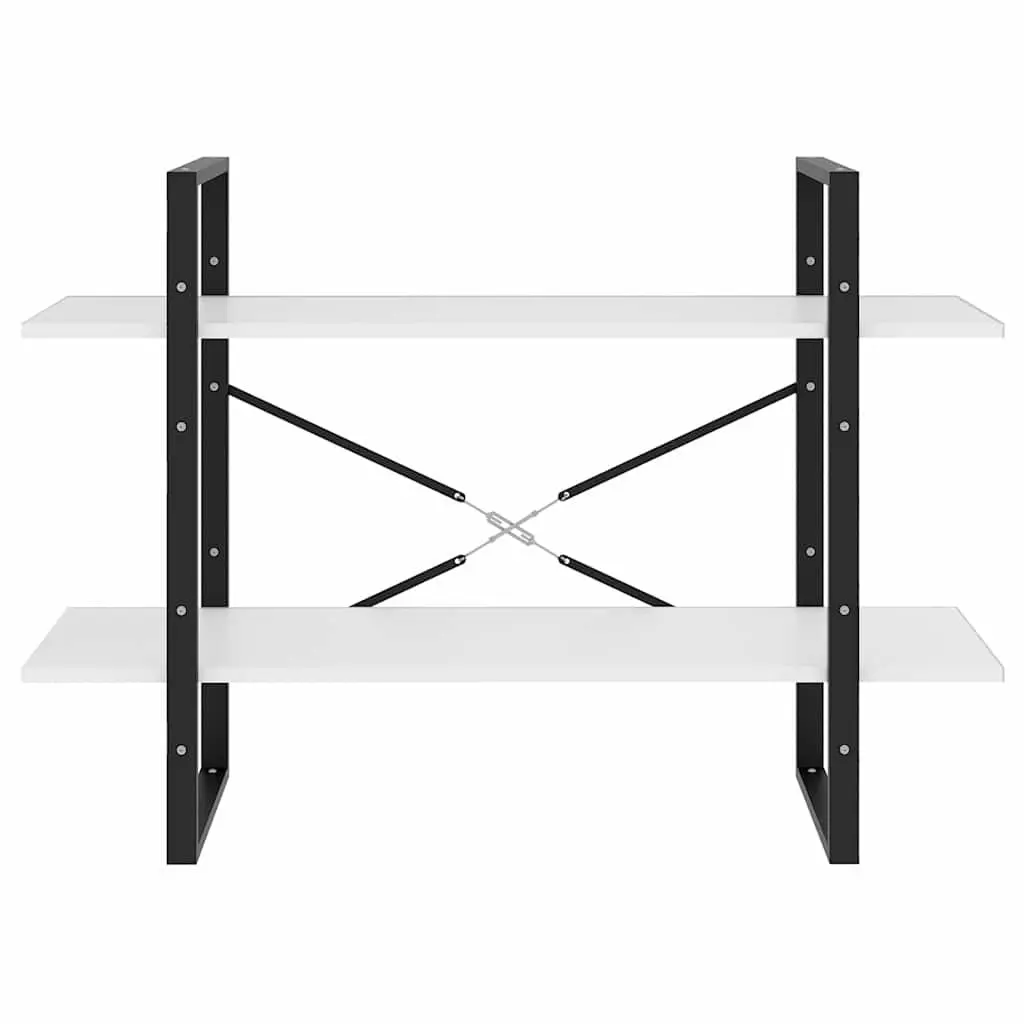 2-Tier Book Cabinet in White