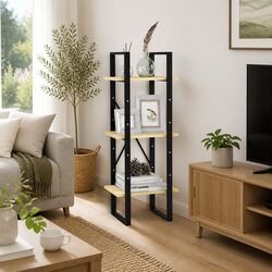 3-Tier Brown Wooden Book Shelf with Durable Design